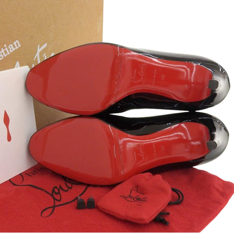 箱付美品 クリスチャンルブタン Christian Louboutin SIMPLE PUMP 85 パテントレザー ラウンドトゥ パンプス 36 黒 ラバーソール加工未使用 レディース_7