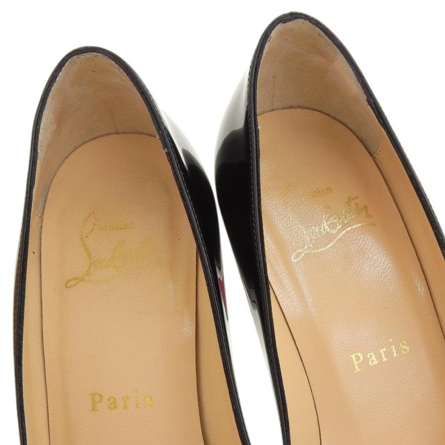 箱付美品 クリスチャンルブタン Christian Louboutin SIMPLE PUMP 85 パテントレザー ラウンドトゥ パンプス 36 黒 ラバーソール加工未使用 レディース_8