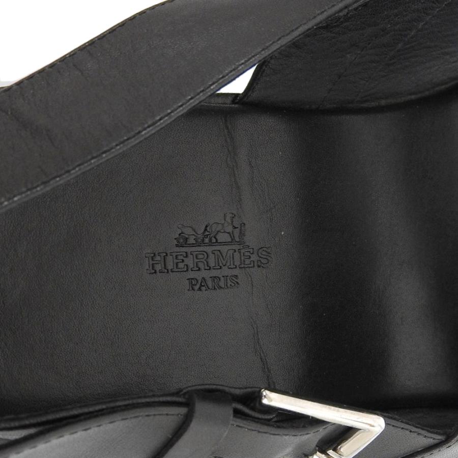 HERMES 超美品 エルメス 現行ロゴ アンクルストラップ グルカ サンダル 