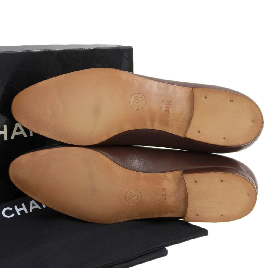 CHANEL ブラック フラットシューズ 36.5 CHANEL フラットシューズ
