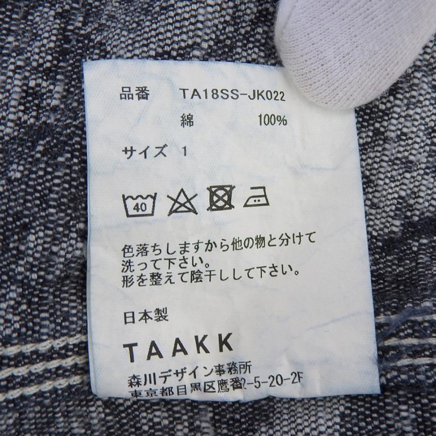 超美品 ターク TAAKK 2018年商品 TA18SS-JK022 迷彩柄 4つポケット