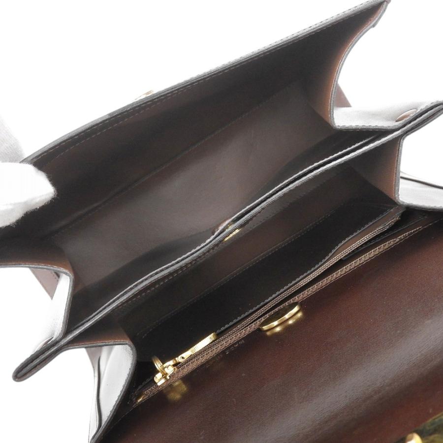 TANINO CRISCI ハンドバッグ レザー ブラック ゴールド金具 TANINO CRISCI（タニノクリスチー） 美品 レアアイテム ターンロック