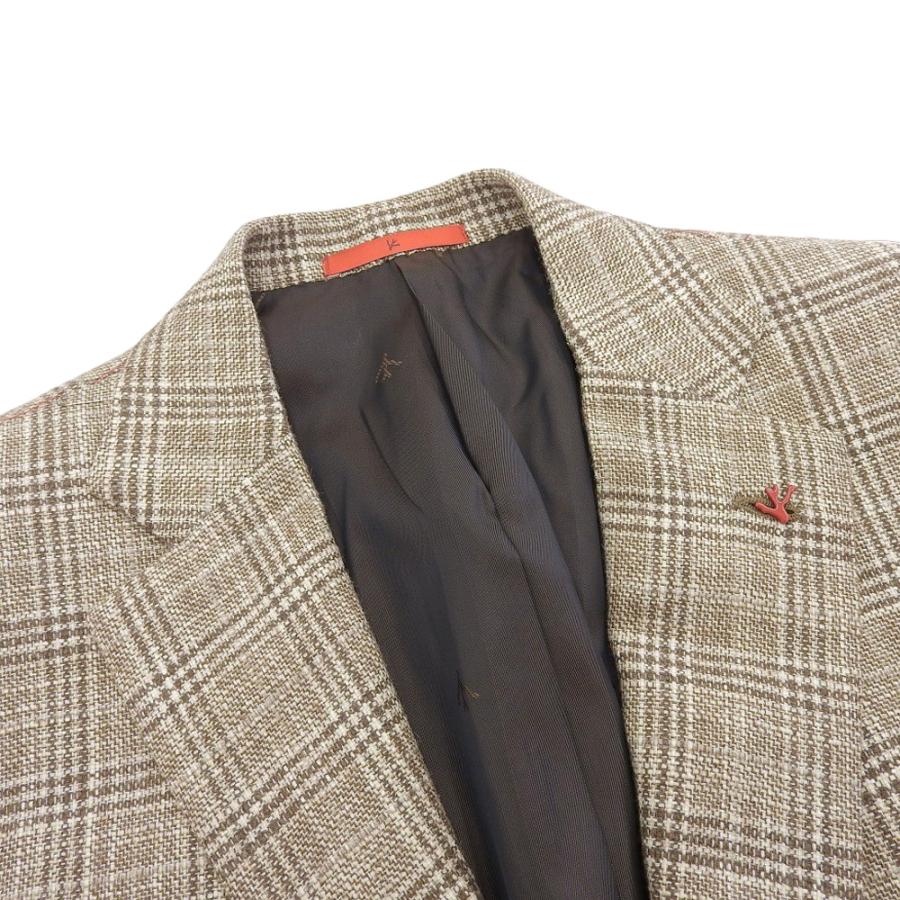 未使用 イザイア ISAIA 現行大きめタグ ウール×シルク×カシミア 3者混 