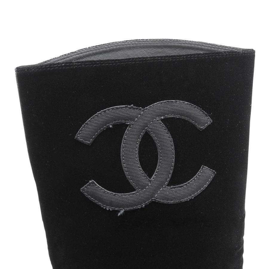 CHANEL（シャネル） 美品 デカココマーク ベルベット ロングブーツ