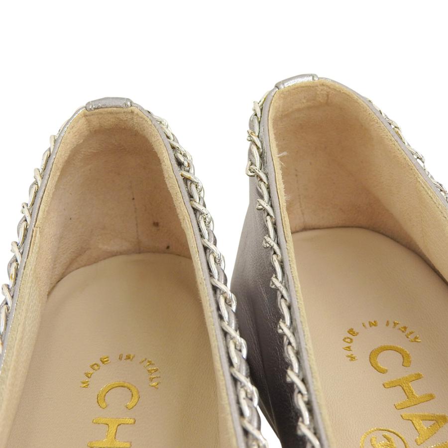 CHANEL（シャネル） 箱付美品 現行ロゴ チェーントリミング フラット 