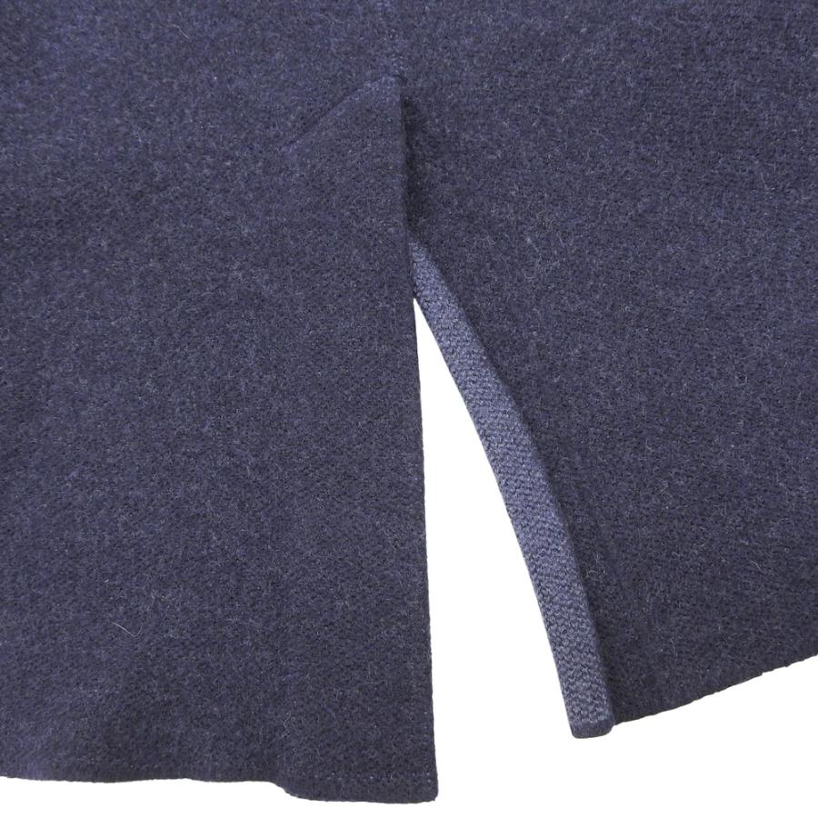 超美品 イザイア ISAIA 肉厚ウール シングル ステンカラーコート L