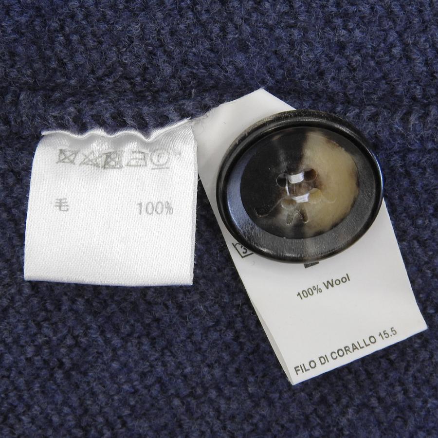 超美品 イザイア ISAIA 肉厚ウール シングル ステンカラーコート L