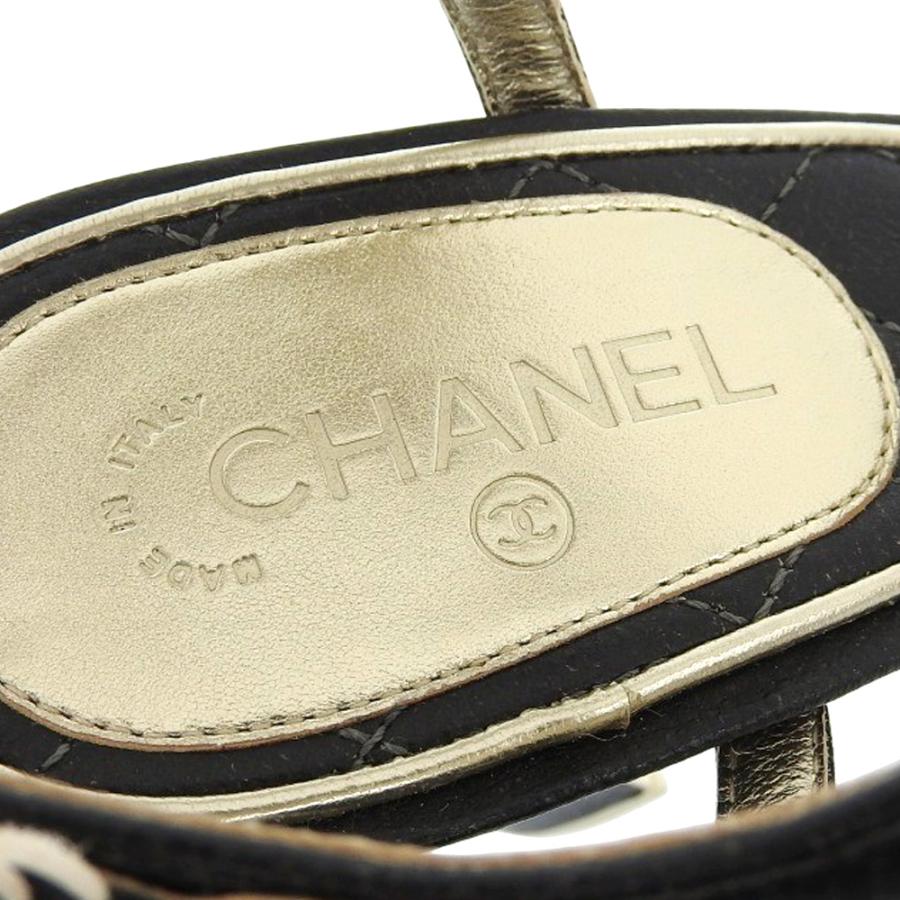 CHANEL（シャネル） 超美品 カメリア×パール マトラッセソール ヒール