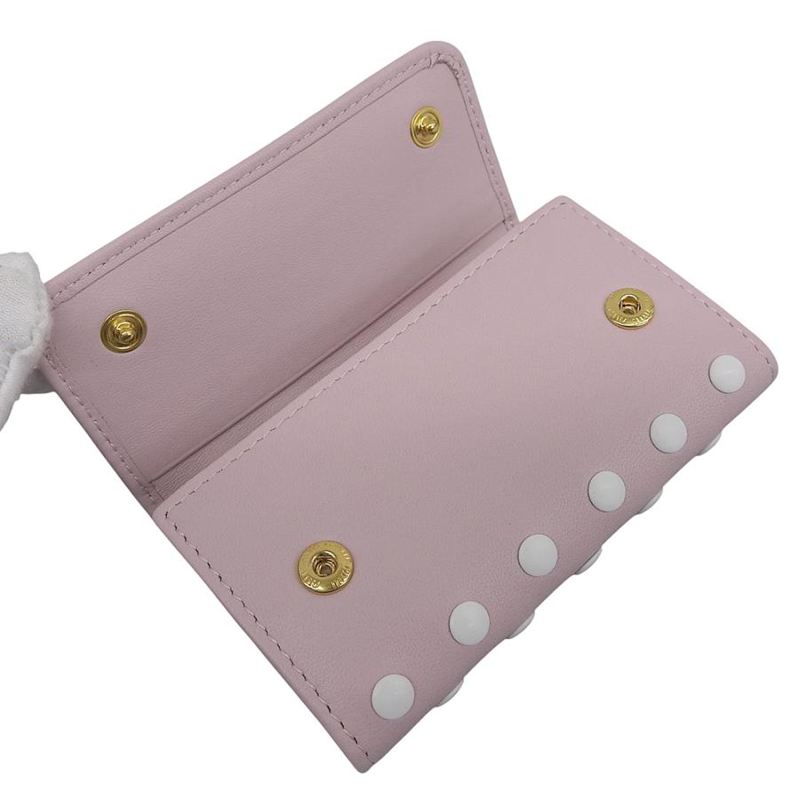 miu miu（ミュウミュウ） 超美品 MIUMIU 5PG222 ドットスタッズ レザー 