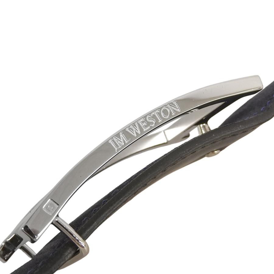 超美品 JMウエストン J.M WESTON スエード ベルト メンズ シルバー