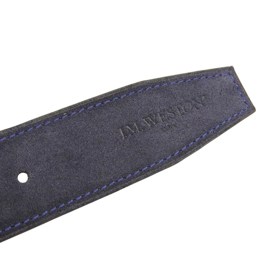 超美品 JMウエストン J.M WESTON スエード ベルト メンズ シルバー