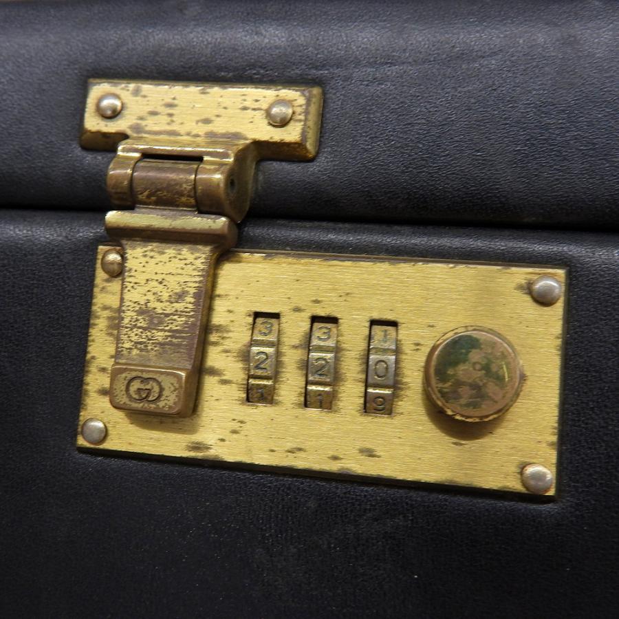 美品 グッチ GUCCI ヴィンテージ 希少 アタッシュケース ビジネスバッグ トランクケース トランク メンズ ダイヤルロック ブラック_4