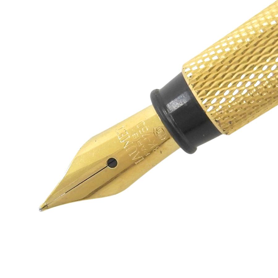 超美品 ショーメ Chaumet 万年筆 ペン先 18K ゴールド カートリッジ式 筆記用具 文房具 白蝶貝 ネイビー CHAUMET（ショーメ） 超美品 万年筆 ペン先 18K ゴールド カートリッジ