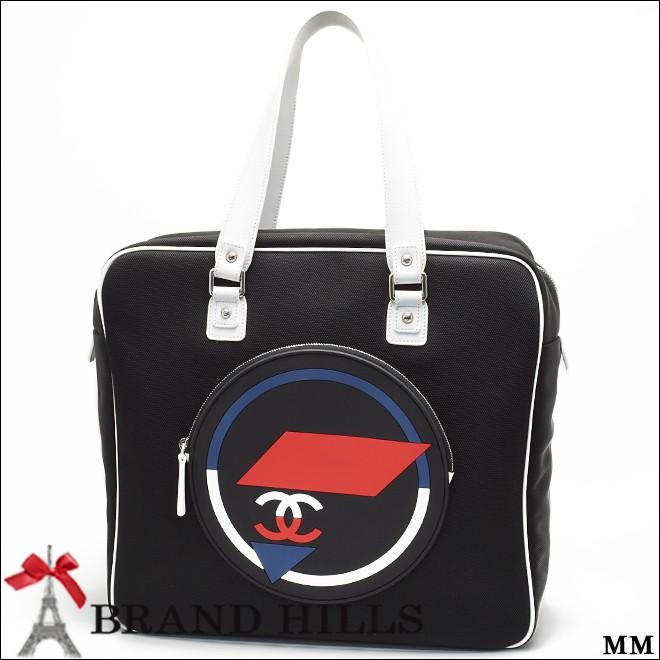 CHANEL シャネル トートバッグ ラージ ジップ キャンバス ラバー 