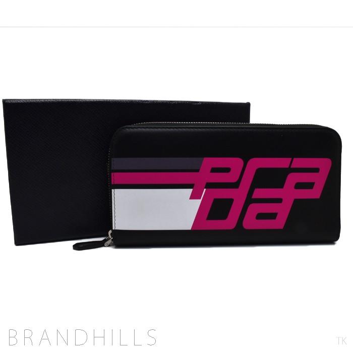 PRADA プラダ 長財布 メンズ レディース ラウンドファスナー レザー 