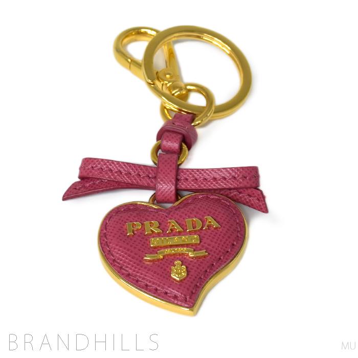 超格安価格 プラダ 極美品 Prada 1ara92 キーホルダー ピンク Peonia ハート サフィアーノ レディース キーリング 財布 帽子 ファッション小物 Kasmed Uz