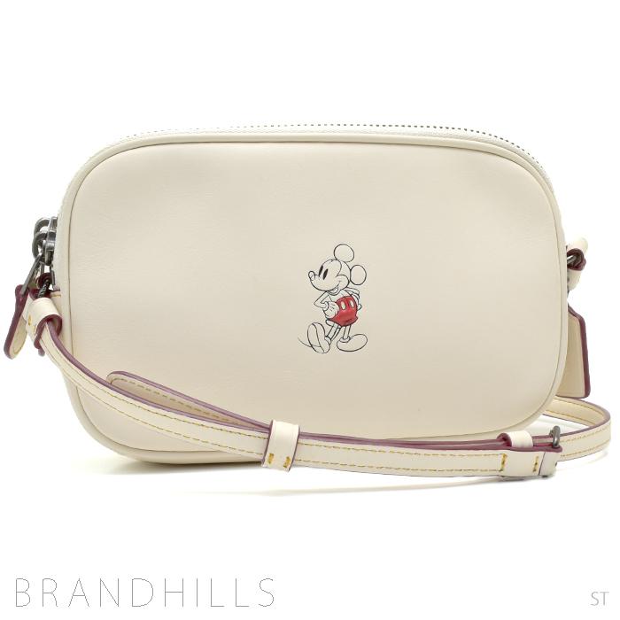 コーチ ショルダーバッグ レディース ミニ F オフホワイトレザー ディズニーコラボ限定 レディース ブランドヒルズ