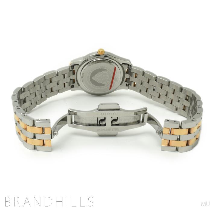 グッチ 腕時計 レディース Gクラス 5500L クォーツ SS/GP ピンクシェル  