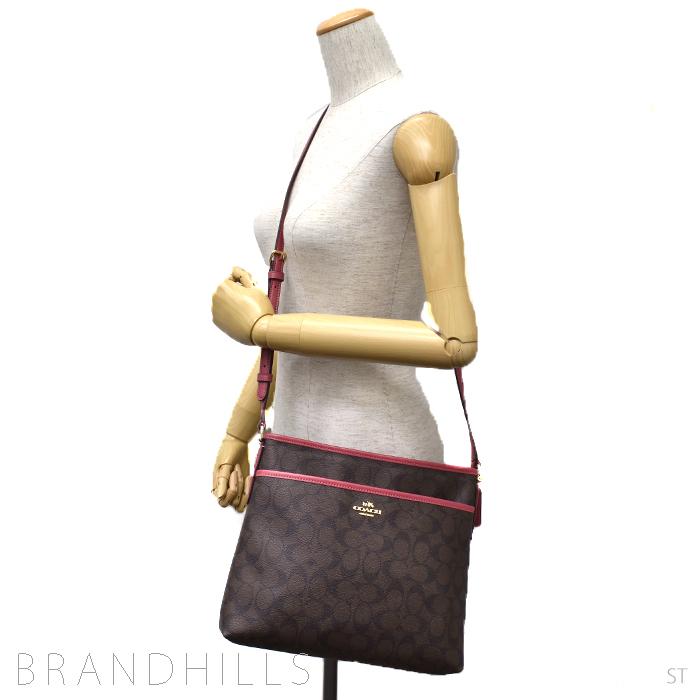 COACH コーチ ショルダーバッグ レディース シグネチャー PVC ブラウン  