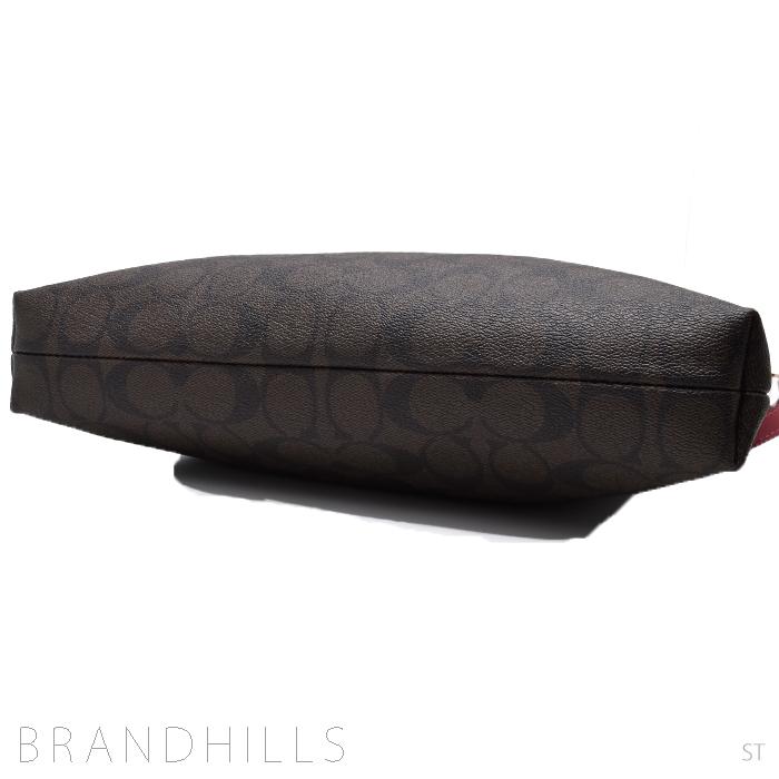 COACH コーチ ショルダーバッグ レディース シグネチャー PVC ブラウン  