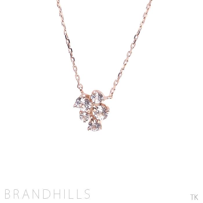 STAR JEWELRY スタージュエリー ホワイトトパーズ ネックレス K10 金 