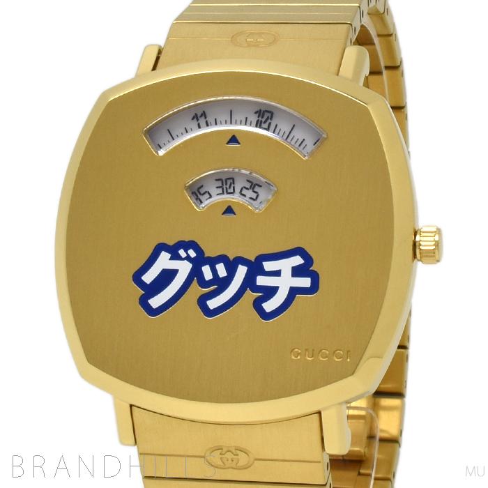 グッチ 腕時計 メンズ グリップ 38mm クォーツ SS GP ホワイト文字盤