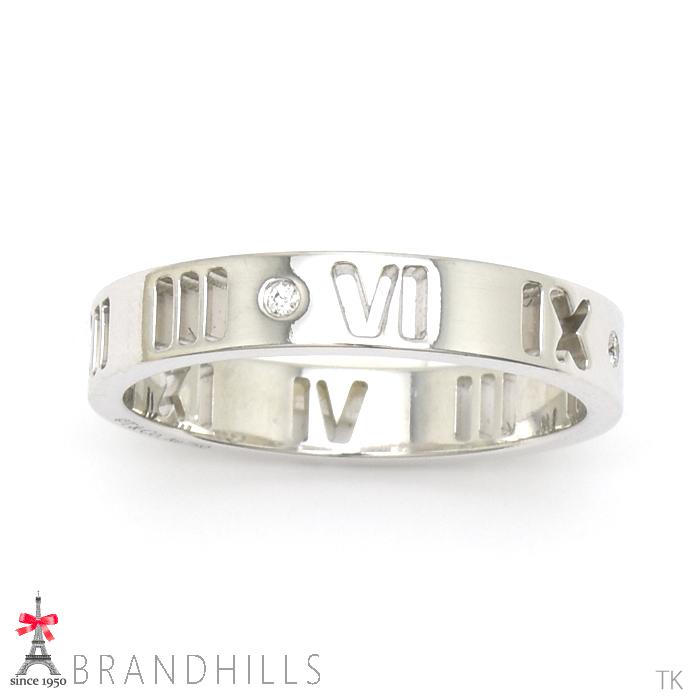 ティファニー アトラスリング ダイヤモンド4粒 11号 K18 金 WG