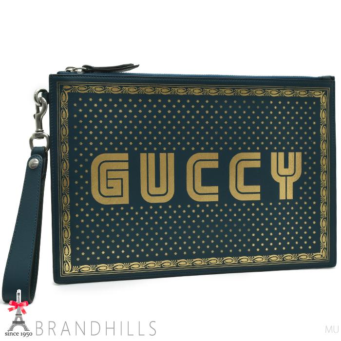 グッチ クラッチバッグ メンズ レディース SEGAコラボ ロゴ レザー  