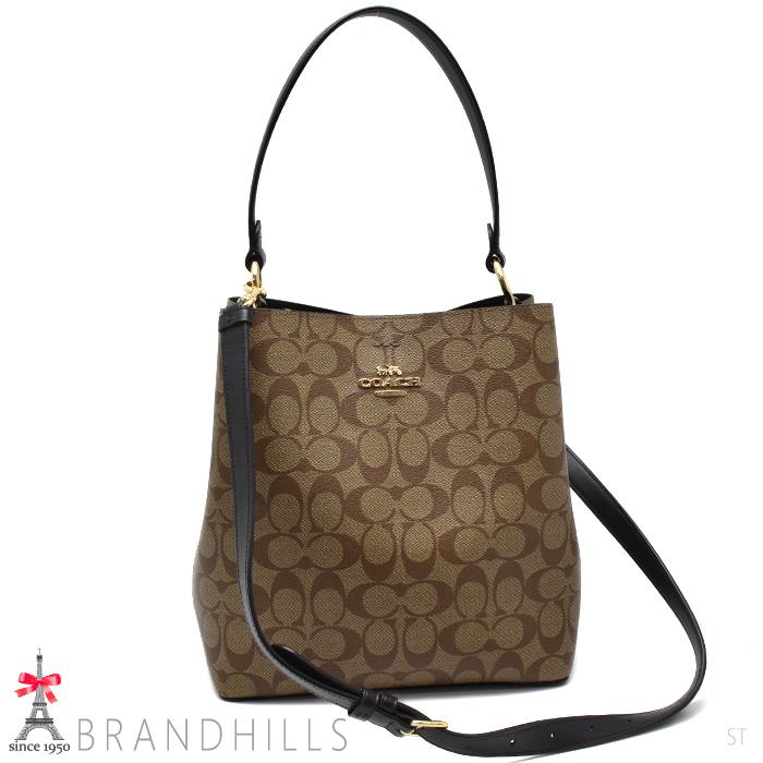 COACH コーチ 2WAYショルダーバッグ タウン バケット シグネチャー  