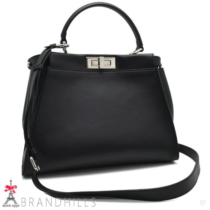 美品】FENDI モンスター ハンドバッグ 2way レザー ブラック（FENDI 