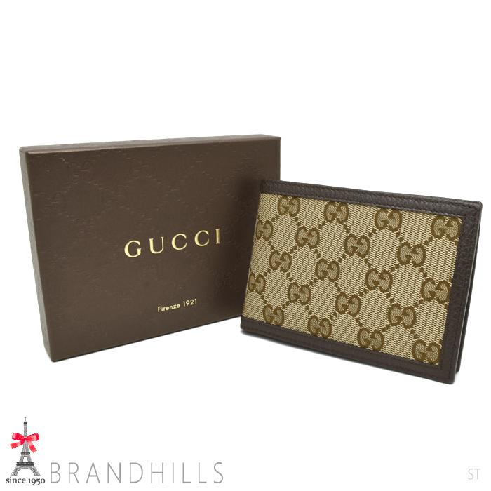 グッチ 財布 二つ折り GGキャンバス ベージュ×ブラウン アウトレット 292534 GUCCI ほぼ未使用｜brandhills｜03