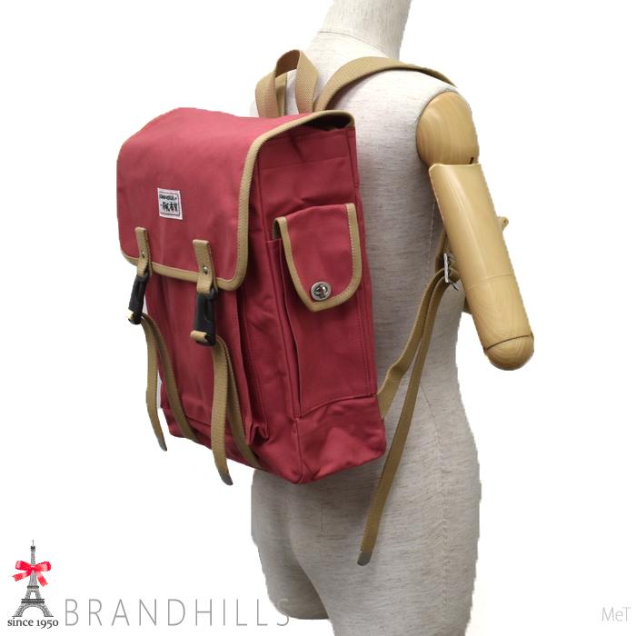 一澤信三郎帆布 リュック レディース キャンバス 綿帆布 レッド 