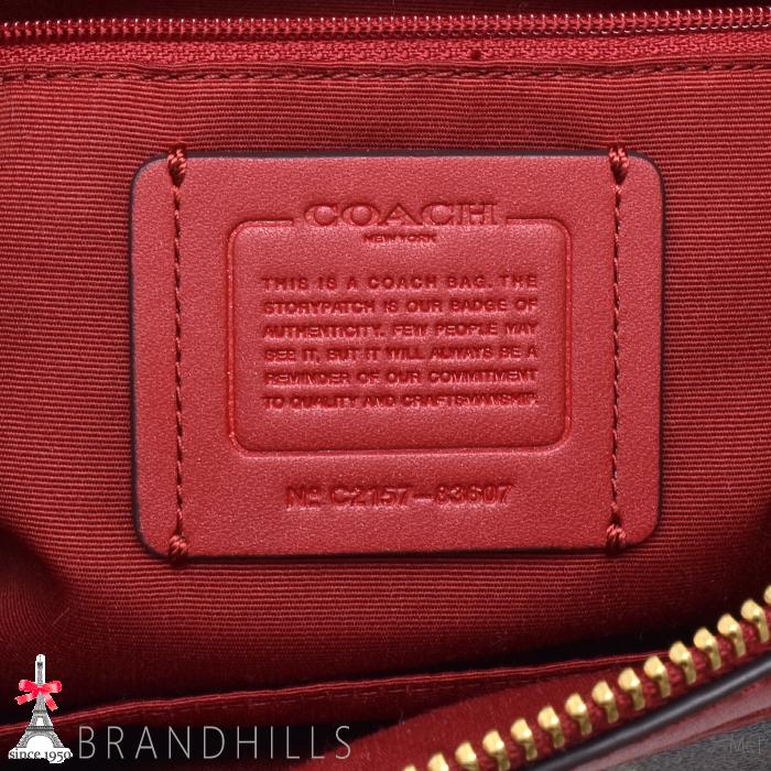 COACH コーチ 83607 ミニボストン 2WAY  ブラウン×レッド Amazon.co.jp: [コーチ] ショルダーバッグ 83607 シグネチャー 2way