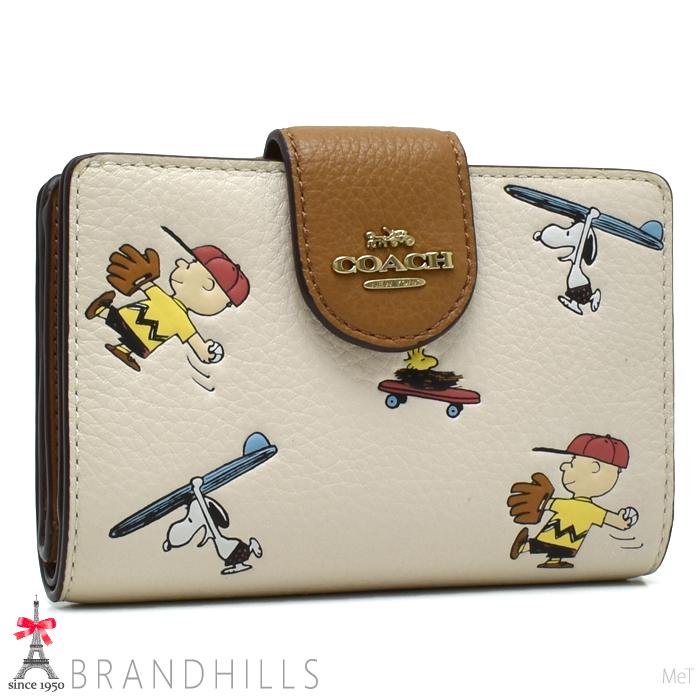 COACH コーチ 財布 二つ折り メンズ レディース PEANUTS コラボ COACH コーチ 財布 二つ折り メンズ レディース PEANUTS コラボ