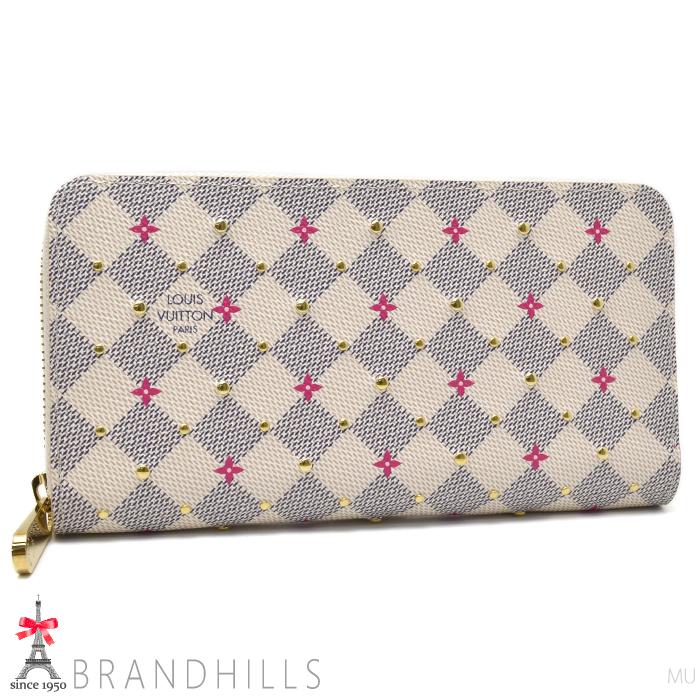 LOUIS VUITTON 限定品 長財布 ダミエ アズール スタッズ ジッピー
