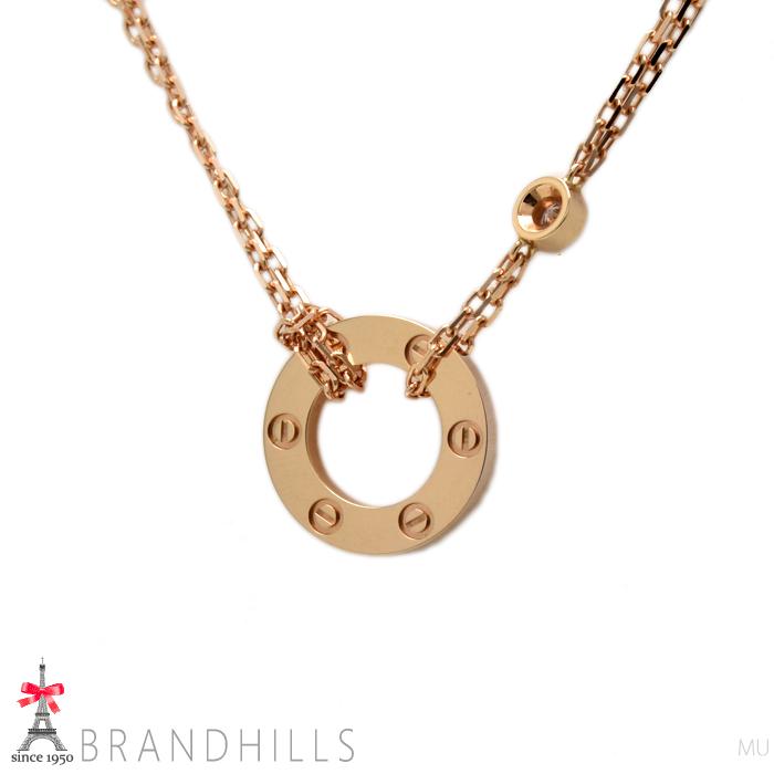 カルティエ ネックレス ラブ サークル K18金 750PG ピンクゴールドダイヤモンド2P B7224509 Cartier 極美品｜brandhills｜04