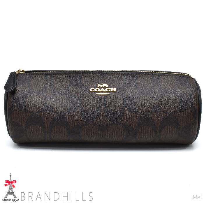 COACH（コーチ） ポーチ レディース シグネチャー PVC ダークブラウン 