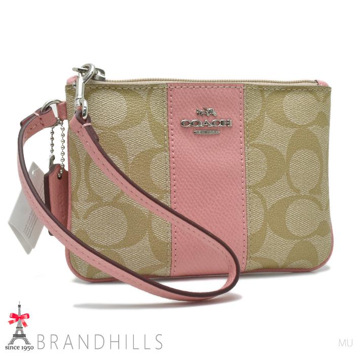 COACH コーチ ポーチ レディース シグネチャー PVC レザー ライト 
