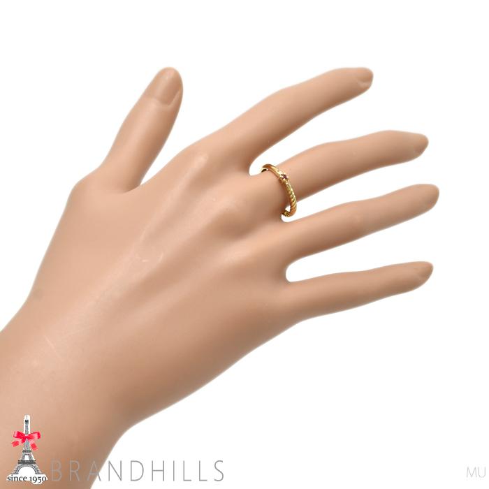 ルビー 0.04ct ダイヤモンド 0.01ct リング K18金 750YG イエロー 