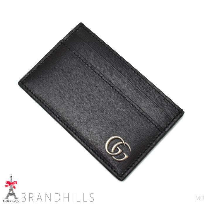 グッチ カードケース GGマーモント レザー ブラック 657588 GUCCI ほぼ  