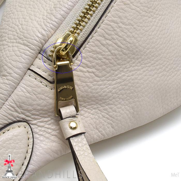 COACH / ウエストバッグ/レザー/ホワイト/F48738/金具ロゴ/ゴールド