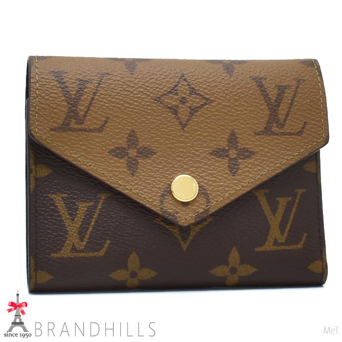 ルイヴィトン 財布 三つ折り レディース ポルトフォイユ ヴィクトリーヌ モノグラム リバース M81557 LOUIS VUITTON 極美品｜brandhills｜02