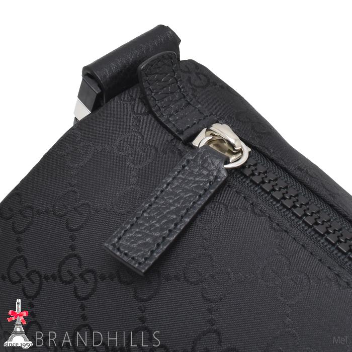 GUCCI（グッチ） ウエストバッグ メンズ GGナイロン ブラック ボディ