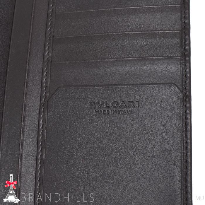 BVLGARI（ブルガリ） 長財布 二つ折り オクト カーフレザー ダーク 