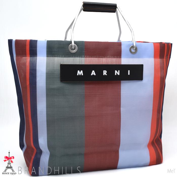 MARNI マルニ トートバッグ マルニマーケット ストライプ マルチカラー  