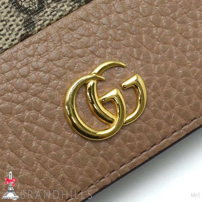 グッチ 財布 二つ折り レディース GGマーモント GGスプリーム レザー 