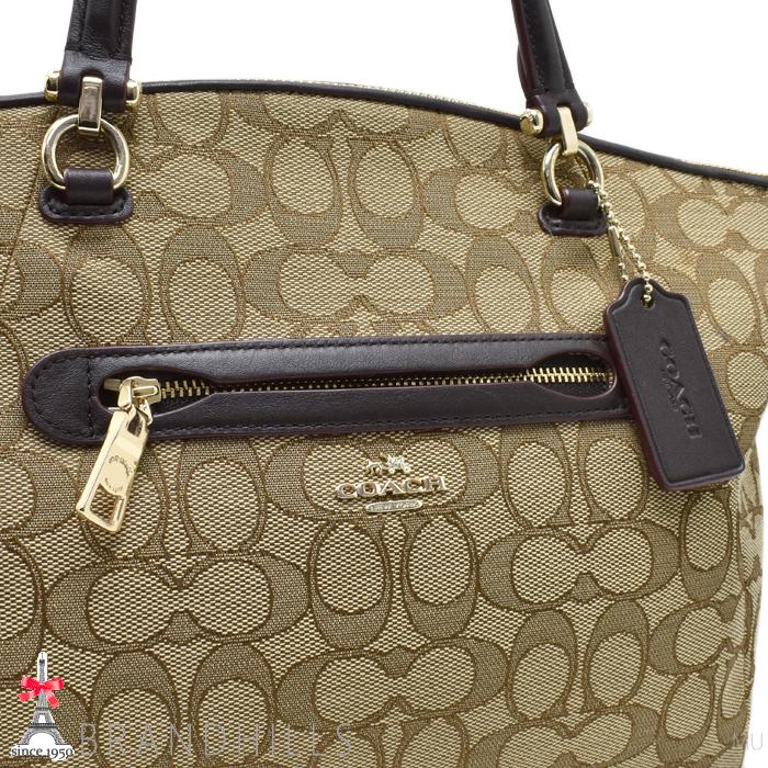 COACH（コーチ） ハンドバッグ シグネチャー カーキ ブラウン 2WAY