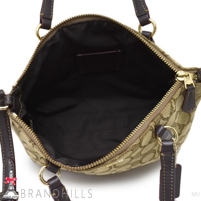 COACH コーチ ハンドバッグ アウトライン シグネチャー カーキ  