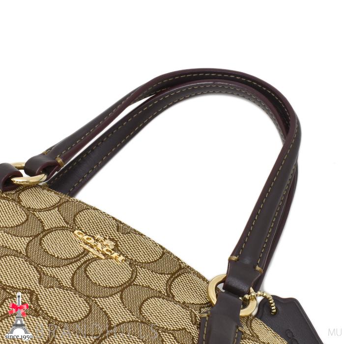 COACH コーチ ハンドバッグ アウトライン シグネチャー カーキ  