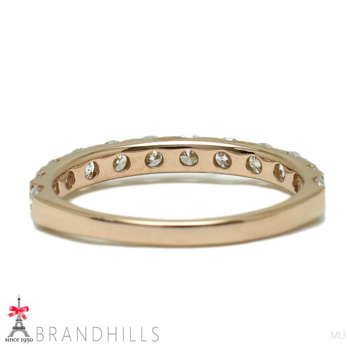 ダイヤモンド 1.00ct ハーフエタニティ リング K18金 750PG ピンク  